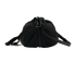 Drawstring Bag, &pound;210, Handbags, Black, Leather/Nylon, Bottom view